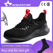 Load image into Gallery viewer, 2020 New Breathable Mesh Safety Shoes Men Light Sneaker Indestructible Steel Toe Soft Anti-piercing Anti-Smashing Work Boots
