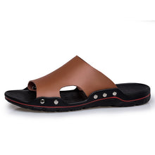 Load image into Gallery viewer, ALCUBIEREE Brand Slippers Men Summer Flat Sandals Casual Beach Flip Flops Shoes Non-slip Indoor House Home Slippers Big Size 48

