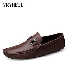 Load image into Gallery viewer, VRYHEID Men Loafers  Formal Luxury Genuine Leather Shoes Fashion Men Boat Shoes Brand Men Casual Leather Shoes Male Flat Shoes
