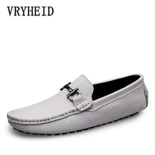 Load image into Gallery viewer, VRYHEID Men Loafers  Formal Luxury Genuine Leather Shoes Fashion Men Boat Shoes Brand Men Casual Leather Shoes Male Flat Shoes
