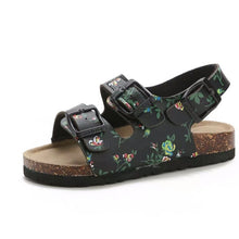 Load image into Gallery viewer, Cork Kids Solid Sandals Gladiatus Comfortable Soft Sole Buckle Strap Sandals for Little Girls Boys Summer Shoes 3T-12T
