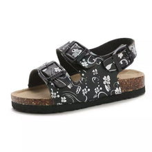 Load image into Gallery viewer, Cork Kids Solid Sandals Gladiatus Comfortable Soft Sole Buckle Strap Sandals for Little Girls Boys Summer Shoes 3T-12T
