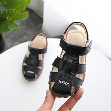 Load image into Gallery viewer, New Boys Sandals Soft Leather Closed-Toe Toddler Baby Summer Shoes Boys and Girls Children Beach Shoes Sport Kids Sandals CSH130
