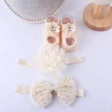 Load image into Gallery viewer, Baby Accessories + Socks 3Pcs Set Kids Newborn Baby
