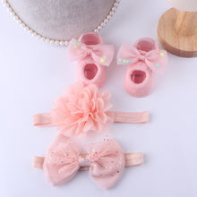 Load image into Gallery viewer, Baby Accessories + Socks 3Pcs Set Kids Newborn Baby

