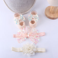 Load image into Gallery viewer, Baby Accessories + Socks 3Pcs Set Kids Newborn Baby
