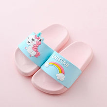 Load image into Gallery viewer, 3-9Y Kids Cartoon Unicorn Indoor Slippers Toddler Boys Girls Summer Home Flip Flops Children Bedroom Shoes Beach Wear Slipper
