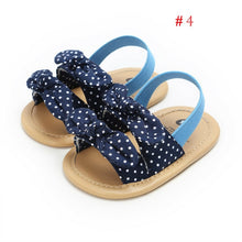 Load image into Gallery viewer, 2019 Baby Summer Clothing Kids Infant Baby Girl Shoes Bowknot Plaid Striped Floral Party Princess Beach Shoes
