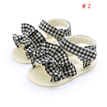 Load image into Gallery viewer, 2019 Baby Summer Clothing Kids Infant Baby Girl Shoes Bowknot Plaid Striped Floral Party Princess Beach Shoes
