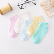Load image into Gallery viewer, YWHUANSEN 5 Pairs/lot Summer Mesh Socks For Newborns Baby Cute Cartoon Socks For Girls Thin Soft Cotton Boy Child Socks Infants
