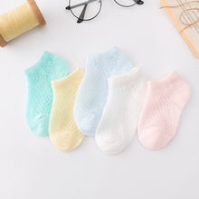 Load image into Gallery viewer, YWHUANSEN 5 Pairs/lot Summer Mesh Socks For Newborns Baby Cute Cartoon Socks For Girls Thin Soft Cotton Boy Child Socks Infants
