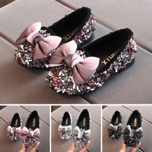 Load image into Gallery viewer, Toddler Infant Kids Baby Girls Bow Crystal Bling Casual Princess Shoes Loafers New arrival 2019
