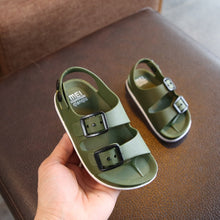 Load image into Gallery viewer, 2019 Summer Boys Leather Sandals for Baby Flat Children Beach Shoes Kids Sports Soft Non-slip Casual Toddler Sandals 1-5 years
