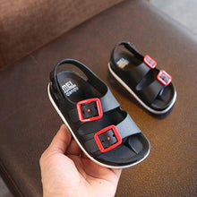 Load image into Gallery viewer, 2019 Summer Boys Leather Sandals for Baby Flat Children Beach Shoes Kids Sports Soft Non-slip Casual Toddler Sandals 1-5 years

