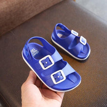 Load image into Gallery viewer, 2019 Summer Boys Leather Sandals for Baby Flat Children Beach Shoes Kids Sports Soft Non-slip Casual Toddler Sandals 1-5 years
