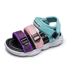 Load image into Gallery viewer, Colourful toddler girl sandals summer kids shoes Casual Sport sandals for children soft Beach Sandals baby boys 2020
