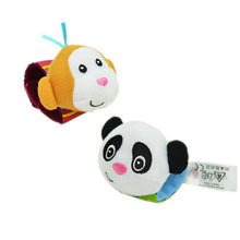 Load image into Gallery viewer, Toys Animal Socks Wrist Strap With Rattle for child boy girl Baby
