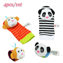 Load image into Gallery viewer, Toys Animal Socks Wrist Strap With Rattle for child boy girl Baby
