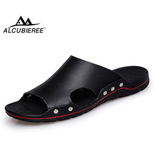 Load image into Gallery viewer, ALCUBIEREE Brand Slippers Men Summer Flat Sandals Casual Beach Flip Flops Shoes Non-slip Indoor House Home Slippers Big Size 48
