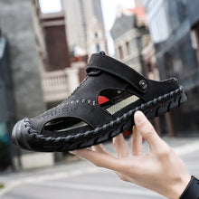 Load image into Gallery viewer, 2019 New Casual Shoes Genuine Leather Men Sandals Summer Men Shoes Beach Sandals Man Fashion Outdoor Men's Sandals Big Size 46

